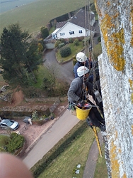 Steeplejacks on the Church tower - April 2013