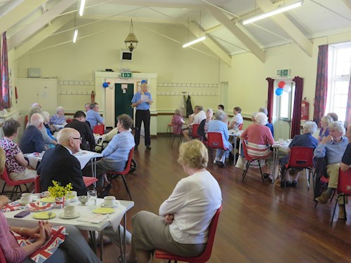 Picture in the Parish Hall showing the celebration taking place