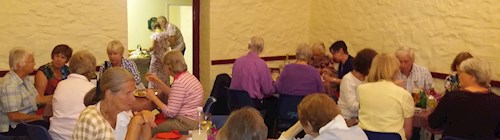 A well earned break for a Ploughmans supper and a chat