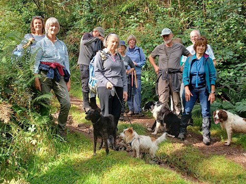 Taking a breath as the group head up hill once more