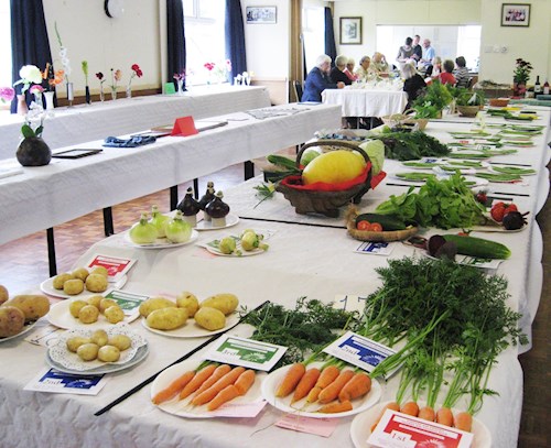 Village Hall interior for the annual craft show