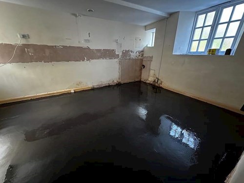 Day 1 and the first floor prep goes down