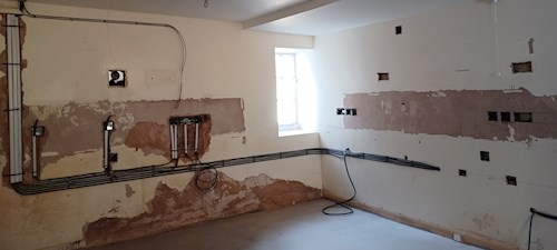 First fix electrics completed