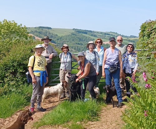 Taking a break on one of the climbs for the view of Churchtown below