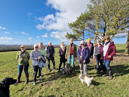 Happy Stoodleigh walkers enjoying the views