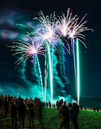 Firework night just outside the village