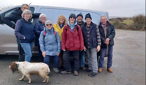 The group meet back at the car park, before heading off to Squires in Braunton for fish and chips