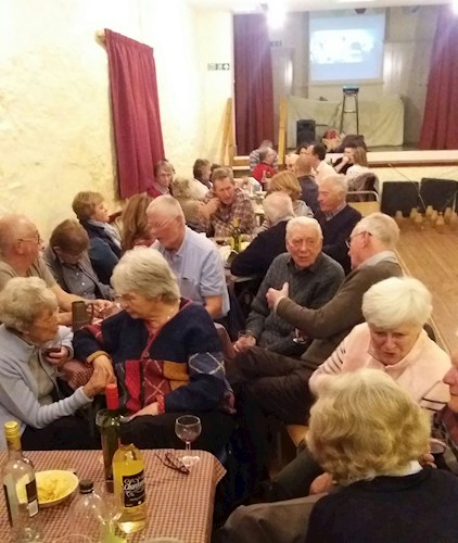 Enjoying a ploughman's supper